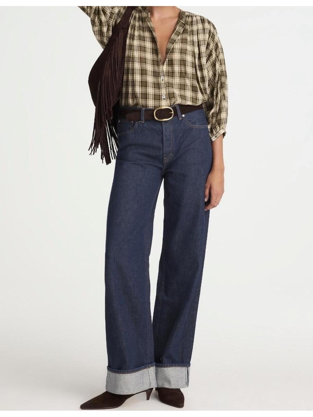 NWT Madewell Low-Slung Baggy Dark Wash Jeans. Size 27